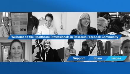 Healthcare professionals in research group picture